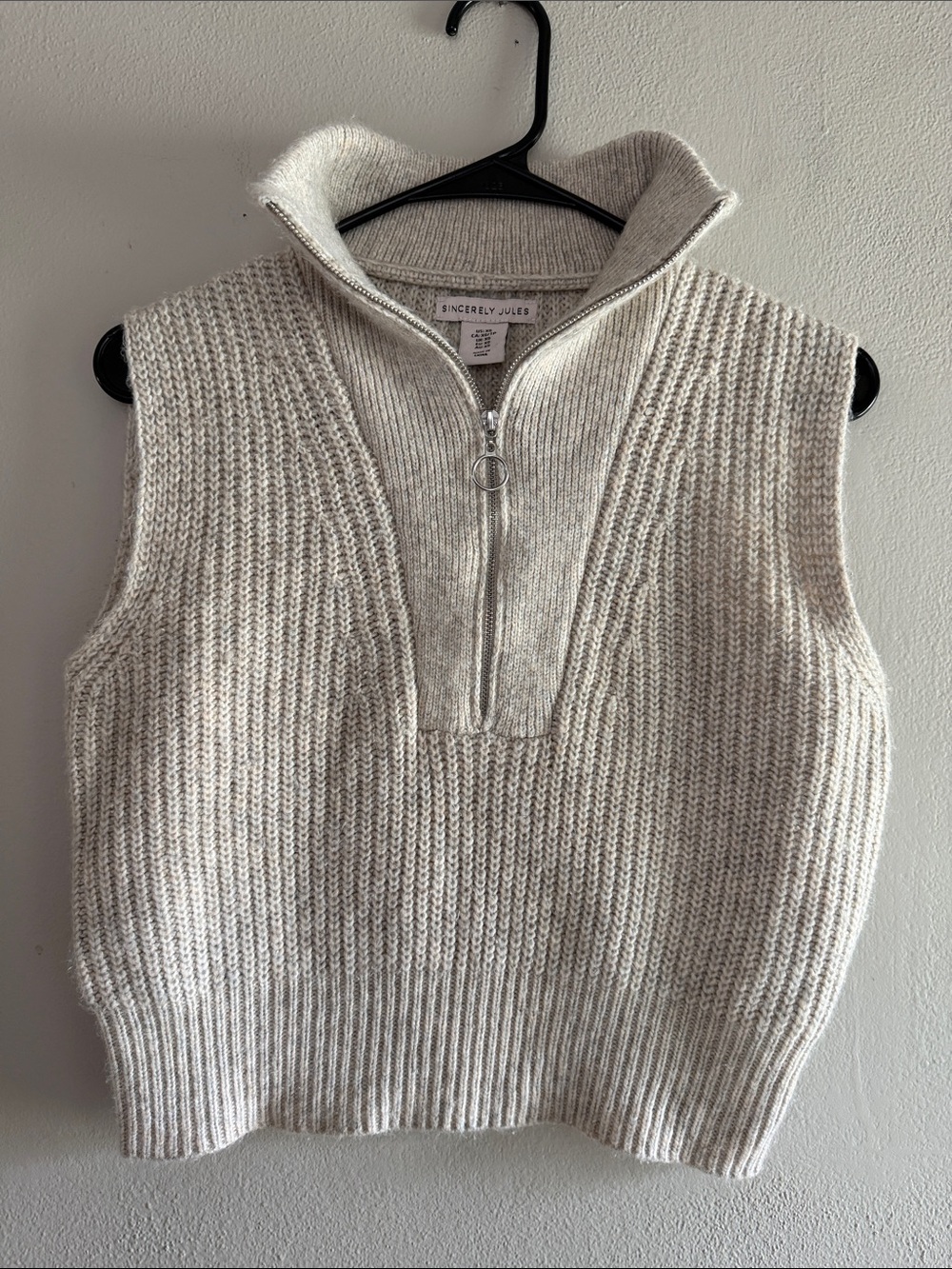 Sincerely Jules zip up sweater vest size xsmall